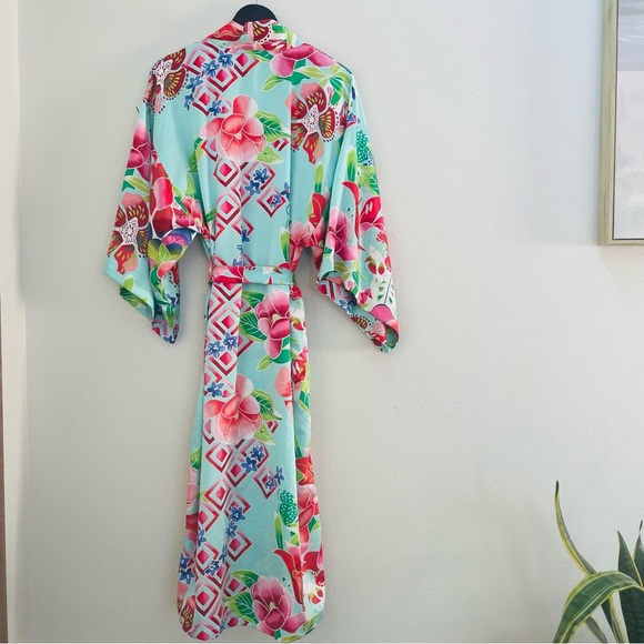 NATORI STAR BLOSSOM ROBE Caftan Kimono Size M - Picture 4 of 7
